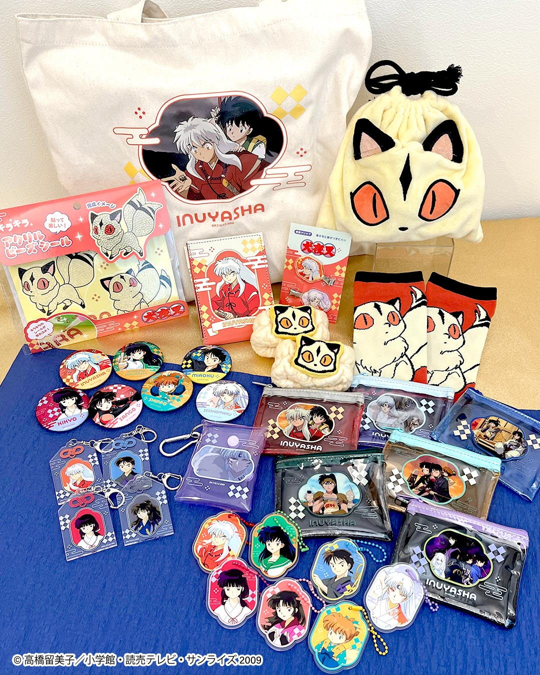 犬夜叉カフェ　中国限定　ぬいぐるみ　マスコット　プチアクスタ　犬夜叉　朔月ver 犬夜叉 × 霊動創想】中国発売 ミニアクスタ付き ぬいぐるみ（全7種